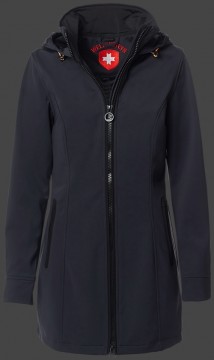 Jacken-Coat Airlight SilkyHiTec Darknavy/Black Jacke Damen Winter