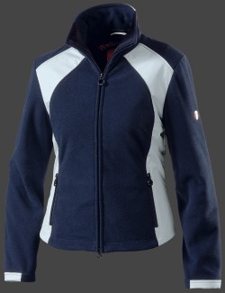 Jacken-Coat Arosa MicroFleece Dunkelblau/Eisblau Jacke Damen Winter