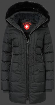 Jacken-Coat Belvedere Long PolyAirLite Schwarz Jacke Damen Winter