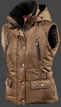 Jacken-Coat Biscaya Weste GlossyAirTec Browngold Jacke Damen Winter