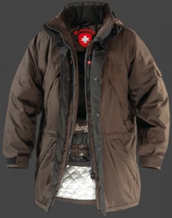 Jacken-Coat Brandungsparka PolyHiTec Schoko Jacke Herren Winter