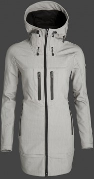 Jacken-Coat Dynamica Lang DynashellAquaLight Anthracitemelange Jacke Damen Winter
