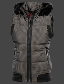 Jacken-Coat Empire Weste PepGoNavAirTec PepitaBlackGold Jacke Damen Winter