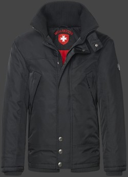 Jacken-Coat Hafen-Hamburg RainbowAirTec Schwarz Jacke Herren Winter