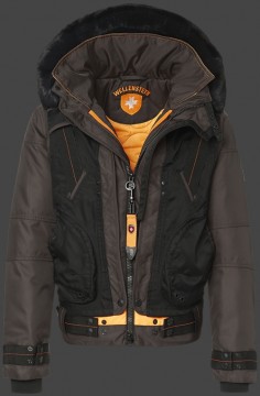 Jacken-Coat Helicopter-Jacke RainbowAirTec Schwarz/Coffee Jacke Herren Winter