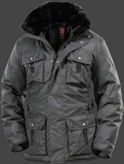 Jacken-Coat Leuchtfeuer FlannelAirTec Anthrazit Jacke Herren Winter