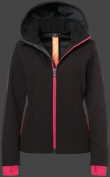 Jacken-Coat Luminata DynashellAquaLight Black/Pink Jacke Damen Winter