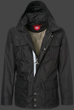 Jacken-Coat Police Poly3AirTec Schwarz Jacke Herren Sommer