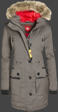 Jacken-Coat Quasar Lady BosAirTec Saltpepper Jacke Damen Winter