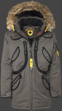 Jacken-Coat Rescue Parka BosAirTec Saltpepper Jacke Herren Winter