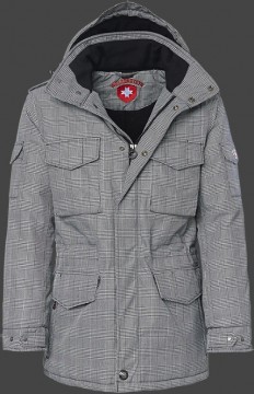 Jacken-Coat Scotland EnglishAirTec Whiteblackcheck Jacke Herren Winter