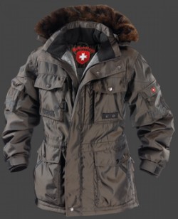 Jacken-Coat Siberia RainbowAirTec Goldenbrown Jacke Herren Winter
