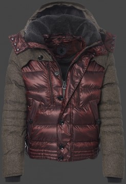 Jacken-Coat Stargate SnowAirTec Bordeaux/Brownmelange Jacke Herren Winter