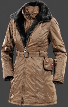 Jacken-Coat Zermatt Lang GlossyAirTec Browngold Jacke Damen Winter