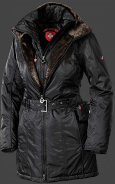 Jacken-Coat Zermatt Lang GlossyAirTec Schwarz Jacke Damen Winter