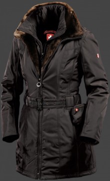 Jacken-Coat Zermatt Lang RainbowAirTec Schwarz Jacke Damen Winter