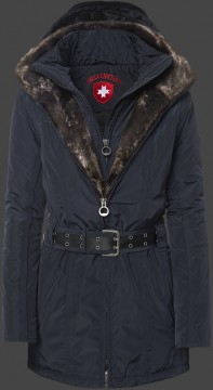 Jacken-Coat Zermatt Lang TiSaAirTec Midnightblue Jacke Damen Winter