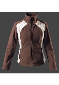 Jacken-Coat Arosa MicroFleece Schoko/Marzipan Jacke Damen Winter
