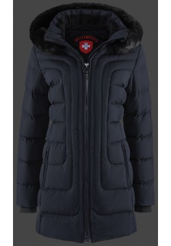 Jacken-Coat Belvedere Long PolyAirLite Midnightblue Jacke Damen Winter