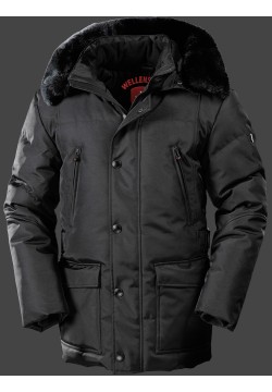 Jacken-Coat Beverly Hills RainbowAirTec Schwarz Jacke Herren Winter