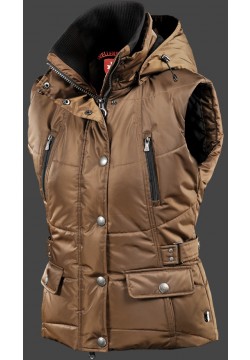 Jacken-Coat Biscaya Weste GlossyAirTec Browngold Jacke Damen Winter