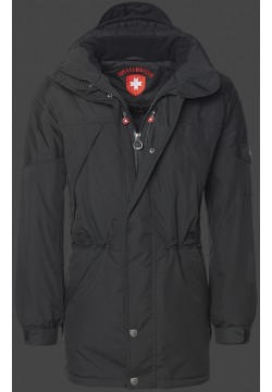 Jacken-Coat Brandungsparka PolyHiTec Schwarz Jacke Herren Winter
