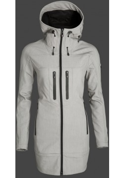Jacken-Coat Dynamica Lang DynashellAquaLight Anthracitemelange Jacke Damen Winter
