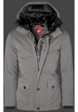 Jacken-Coat Feuerland BosAirTec Saltpepper Jacke Herren Winter