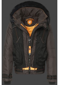 Jacken-Coat Helicopter-Jacke RainbowAirTec Schwarz/Coffee Jacke Herren Winter