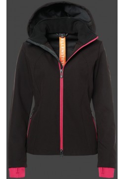 Jacken-Coat Luminata DynashellAquaLight Black/Pink Jacke Damen Winter