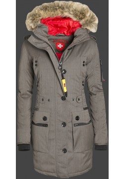 Jacken-Coat Quasar Lady BosAirTec Saltpepper Jacke Damen Winter