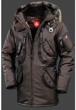 Jacken-Coat Rescue Parka RainbowAirTec Coffee Jacke Herren Winter