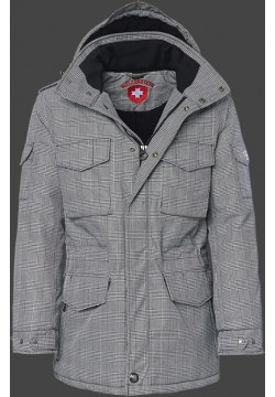 Jacken-Coat Scotland EnglishAirTec Whiteblackcheck Jacke Herren Winter