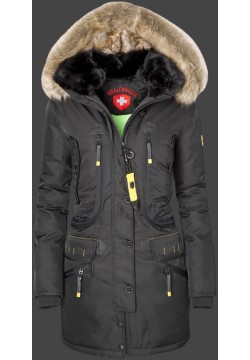 Jacken-Coat Seacliff Women RainbowAirTec Schwarz Jacke Damen Winter