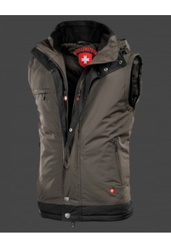 Jacken-Coat Strandweste PolyAirLite Armygrün/Schwarz Jacke Herren Winter