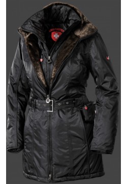 Jacken-Coat Zermatt Lang GlossyAirTec Schwarz Jacke Damen Winter