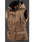 Jacken-Coat Biscaya Weste GlossyAirTec Browngold Jacke Damen Winter - Jacken-Coat Damen Winterjacke | jackenjackets.de