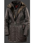 Jacken-Coat Zermatt Lang GlossyAirTec Espresso Jacke Damen Winter - Jacken-Coat Jacke Herren | jackenjackets.de