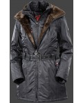 Jacken-Coat Zermatt Lang GlossyAirTec Midnightblue Jacke Damen Winter - Jacken-Coat Outlet | jackenjackets.de